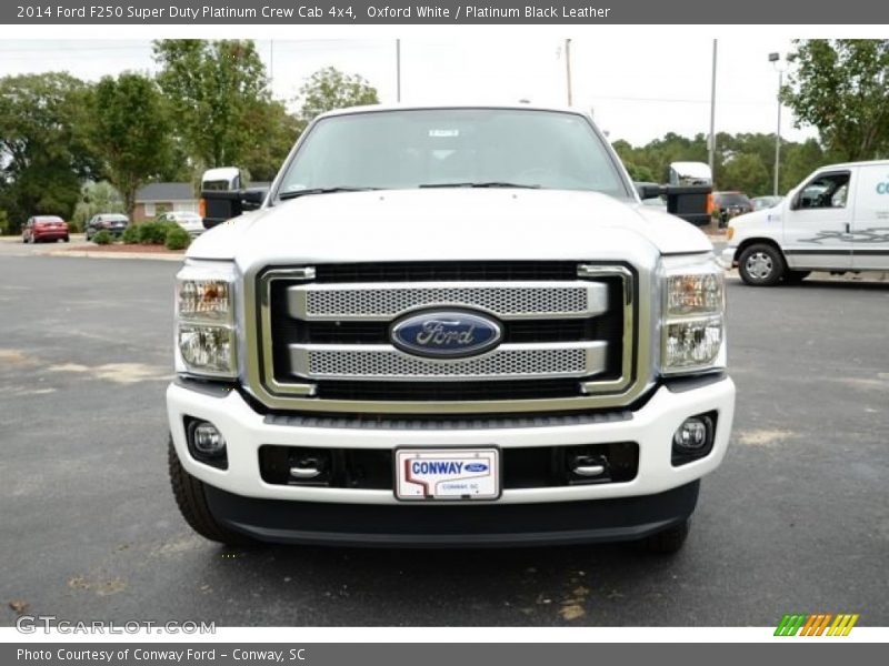 Oxford White / Platinum Black Leather 2014 Ford F250 Super Duty Platinum Crew Cab 4x4