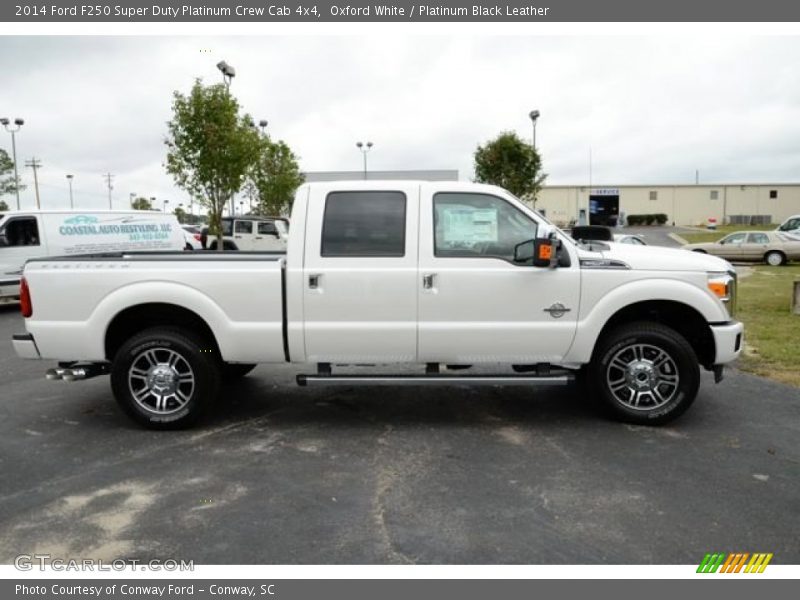 Oxford White / Platinum Black Leather 2014 Ford F250 Super Duty Platinum Crew Cab 4x4