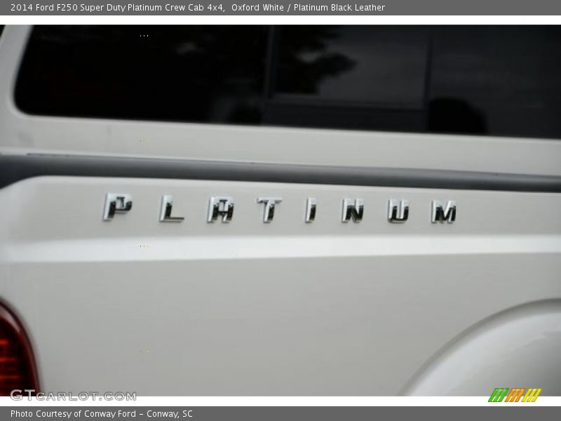 Oxford White / Platinum Black Leather 2014 Ford F250 Super Duty Platinum Crew Cab 4x4