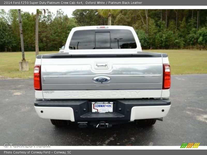 Oxford White / Platinum Black Leather 2014 Ford F250 Super Duty Platinum Crew Cab 4x4