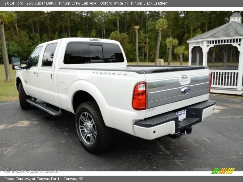 Oxford White / Platinum Black Leather 2014 Ford F250 Super Duty Platinum Crew Cab 4x4