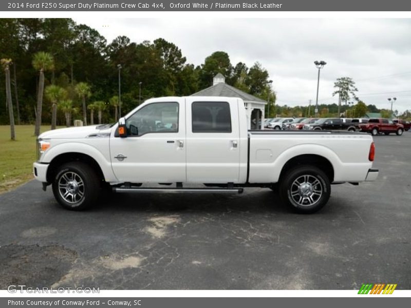 Oxford White / Platinum Black Leather 2014 Ford F250 Super Duty Platinum Crew Cab 4x4