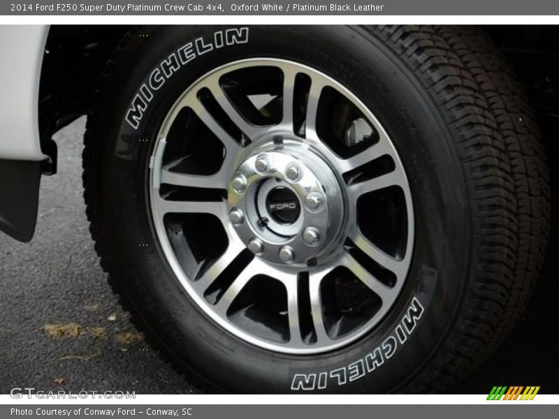 Oxford White / Platinum Black Leather 2014 Ford F250 Super Duty Platinum Crew Cab 4x4