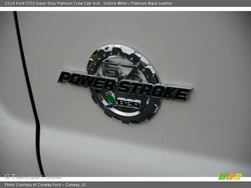 Oxford White / Platinum Black Leather 2014 Ford F250 Super Duty Platinum Crew Cab 4x4