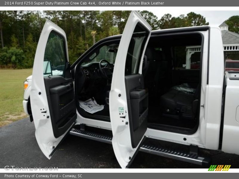 Oxford White / Platinum Black Leather 2014 Ford F250 Super Duty Platinum Crew Cab 4x4