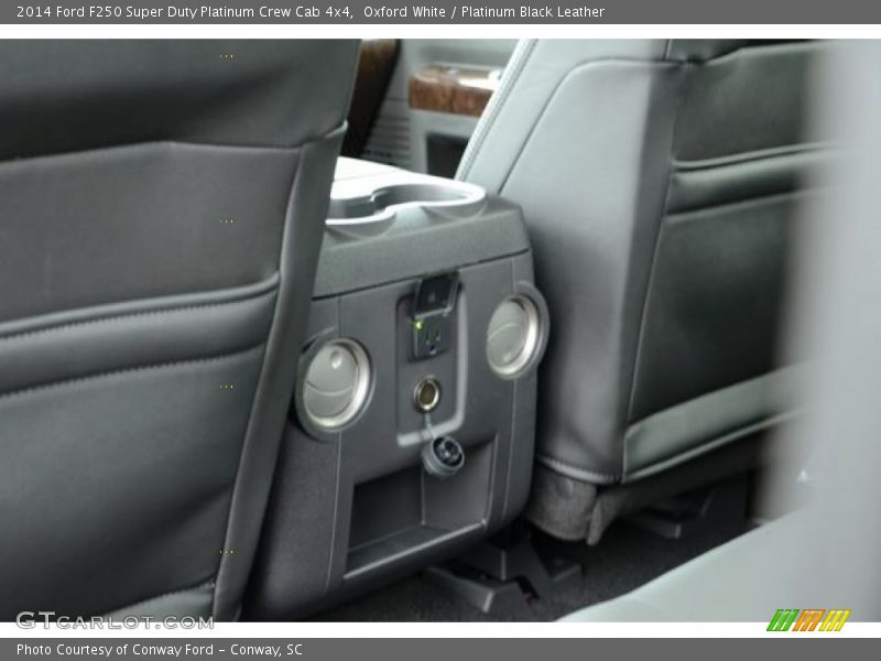 Oxford White / Platinum Black Leather 2014 Ford F250 Super Duty Platinum Crew Cab 4x4