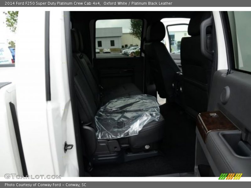 Oxford White / Platinum Black Leather 2014 Ford F250 Super Duty Platinum Crew Cab 4x4