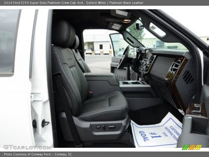 Oxford White / Platinum Black Leather 2014 Ford F250 Super Duty Platinum Crew Cab 4x4