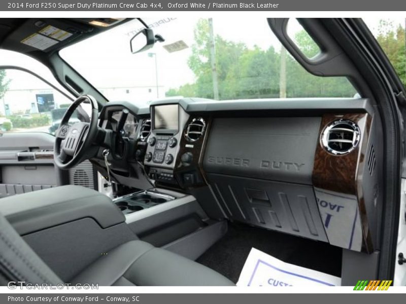 Oxford White / Platinum Black Leather 2014 Ford F250 Super Duty Platinum Crew Cab 4x4