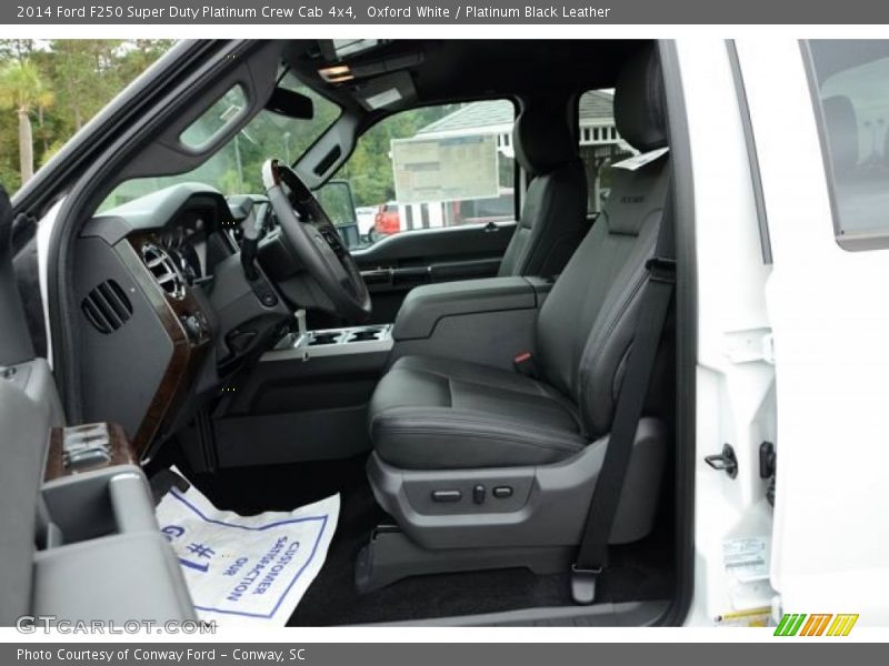 Oxford White / Platinum Black Leather 2014 Ford F250 Super Duty Platinum Crew Cab 4x4