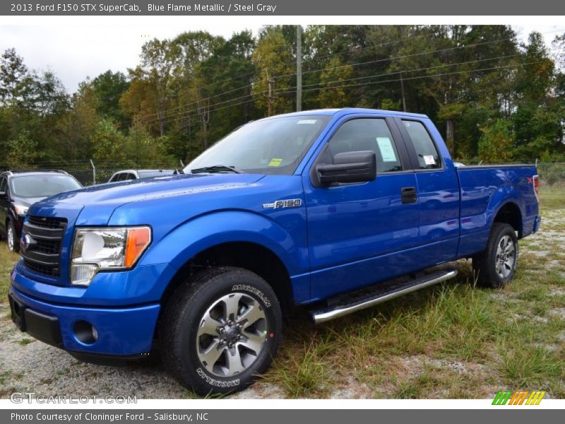 Blue Flame Metallic / Steel Gray 2013 Ford F150 STX SuperCab