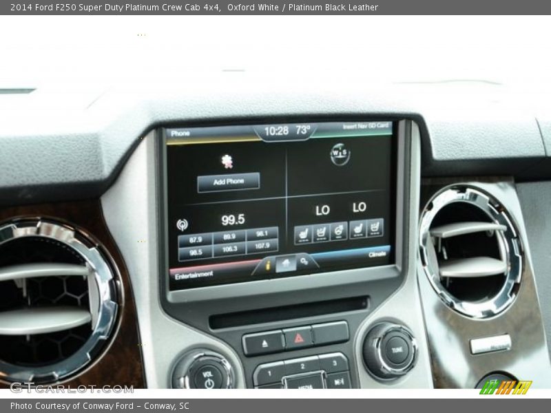 Oxford White / Platinum Black Leather 2014 Ford F250 Super Duty Platinum Crew Cab 4x4