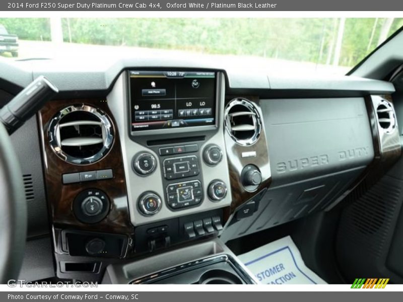 Oxford White / Platinum Black Leather 2014 Ford F250 Super Duty Platinum Crew Cab 4x4