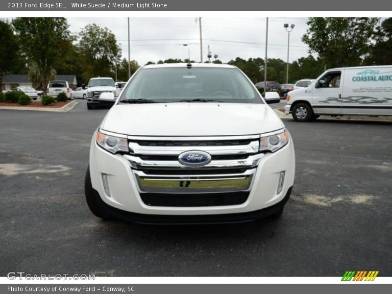 White Suede / Medium Light Stone 2013 Ford Edge SEL