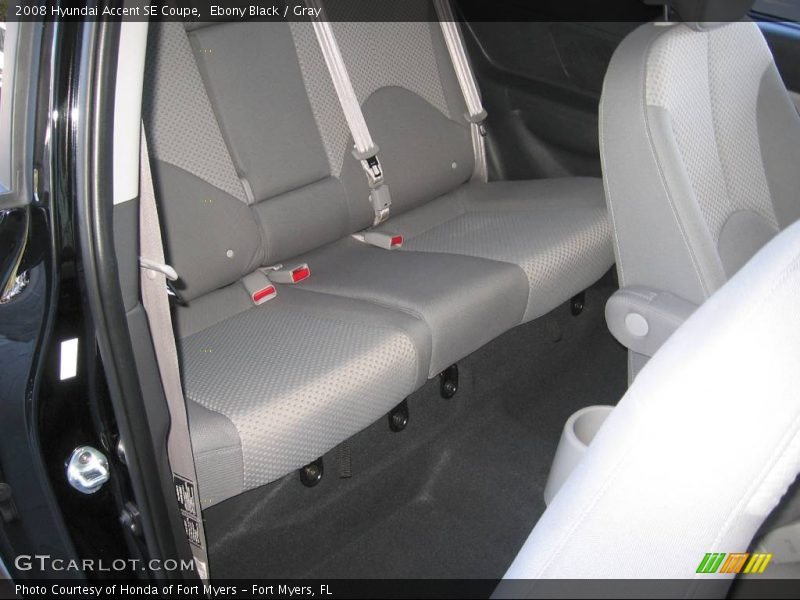 Ebony Black / Gray 2008 Hyundai Accent SE Coupe