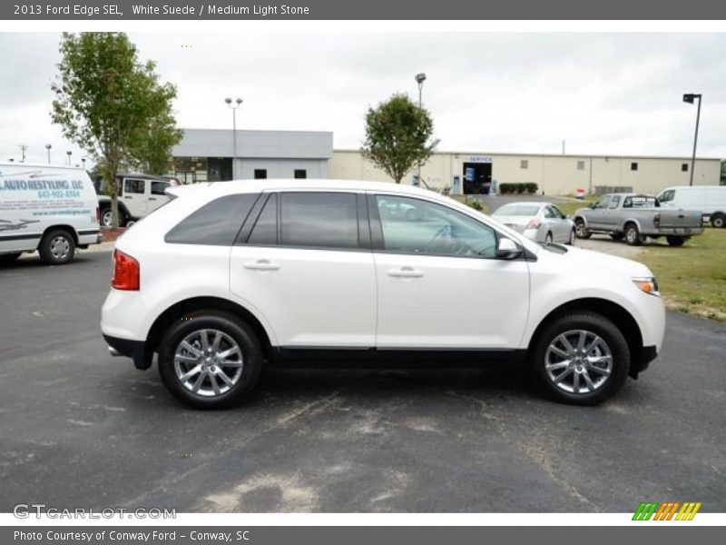 White Suede / Medium Light Stone 2013 Ford Edge SEL