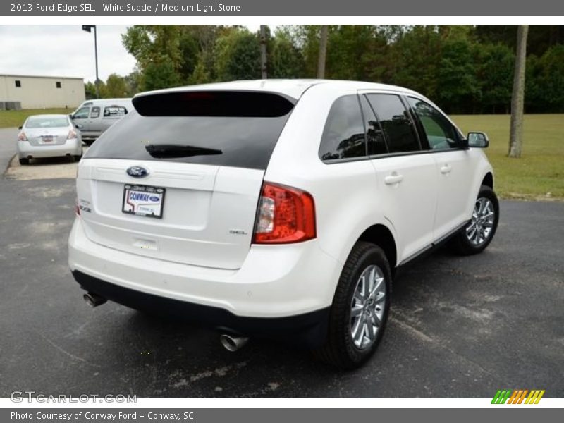 White Suede / Medium Light Stone 2013 Ford Edge SEL