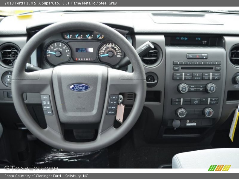Blue Flame Metallic / Steel Gray 2013 Ford F150 STX SuperCab