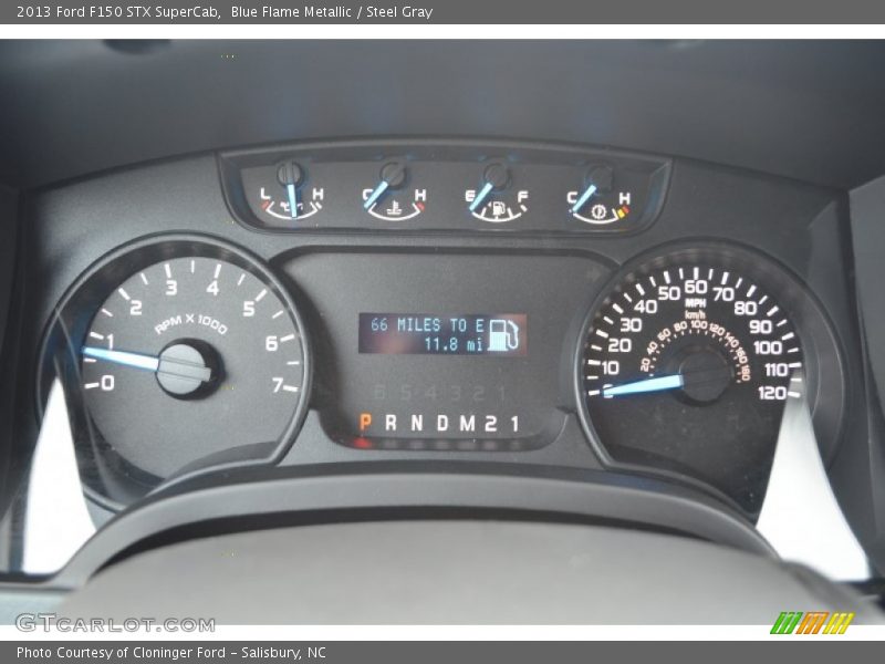 Blue Flame Metallic / Steel Gray 2013 Ford F150 STX SuperCab