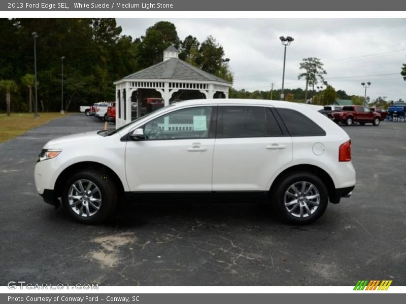 White Suede / Medium Light Stone 2013 Ford Edge SEL