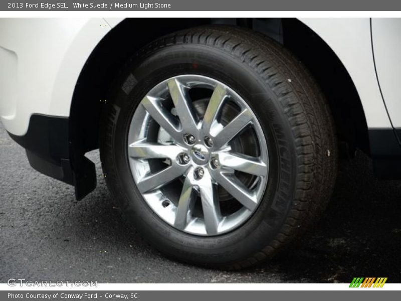 White Suede / Medium Light Stone 2013 Ford Edge SEL