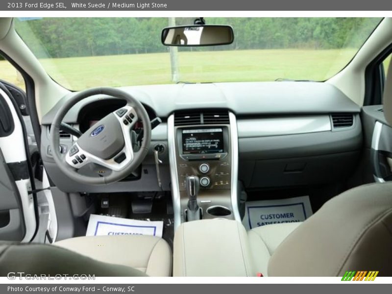 White Suede / Medium Light Stone 2013 Ford Edge SEL