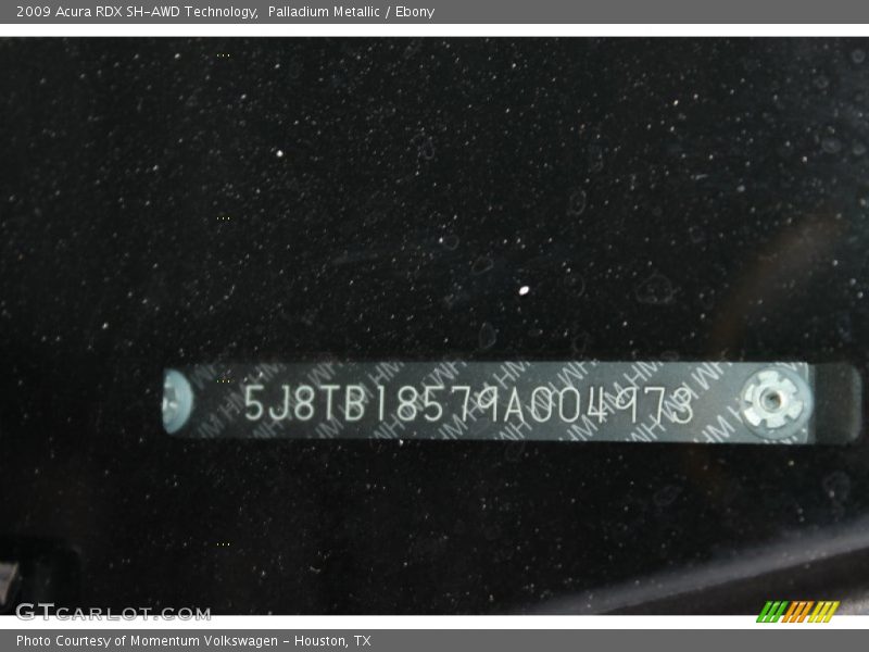 Palladium Metallic / Ebony 2009 Acura RDX SH-AWD Technology