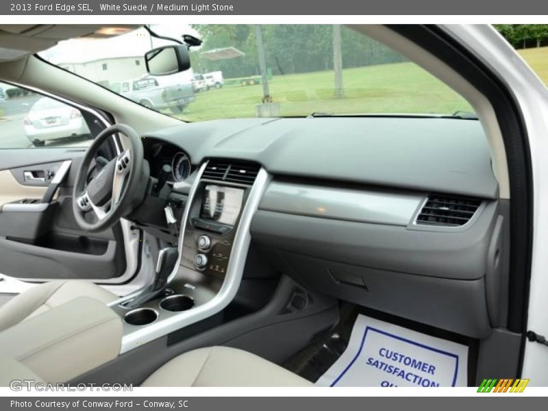 White Suede / Medium Light Stone 2013 Ford Edge SEL