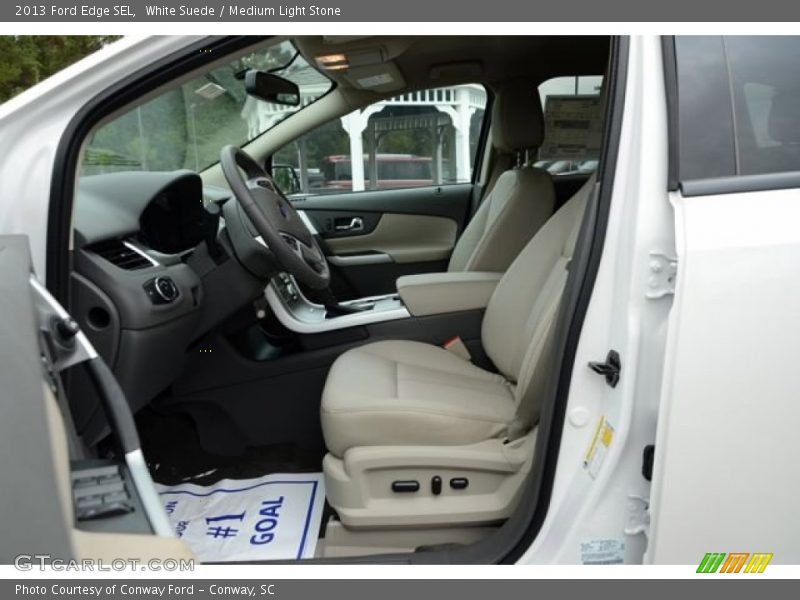 White Suede / Medium Light Stone 2013 Ford Edge SEL
