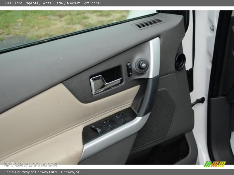 White Suede / Medium Light Stone 2013 Ford Edge SEL