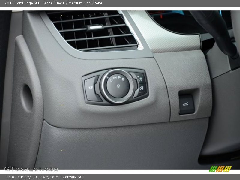 White Suede / Medium Light Stone 2013 Ford Edge SEL
