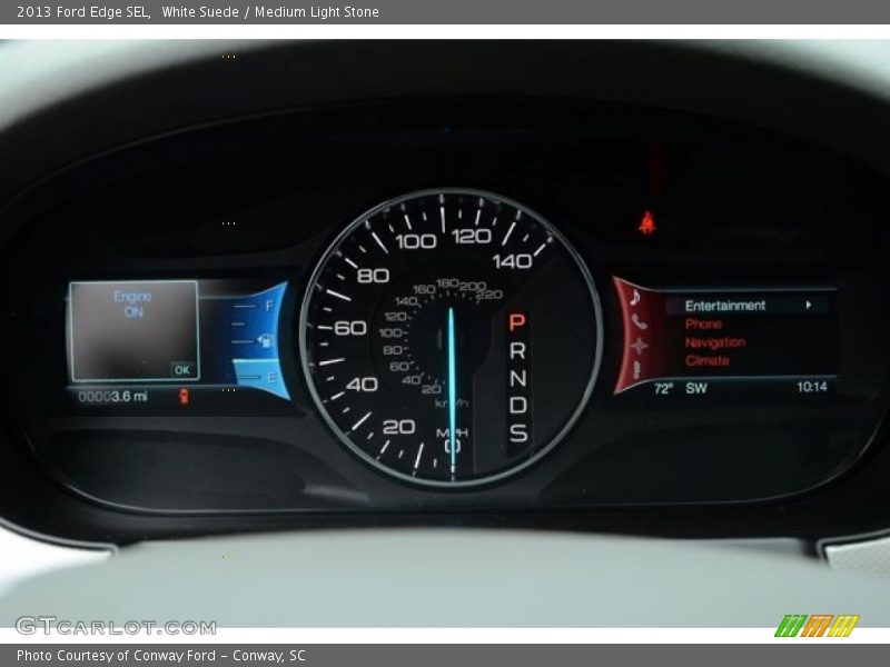 White Suede / Medium Light Stone 2013 Ford Edge SEL