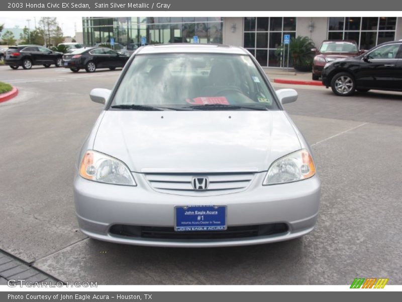 Satin Silver Metallic / Gray 2003 Honda Civic EX Sedan