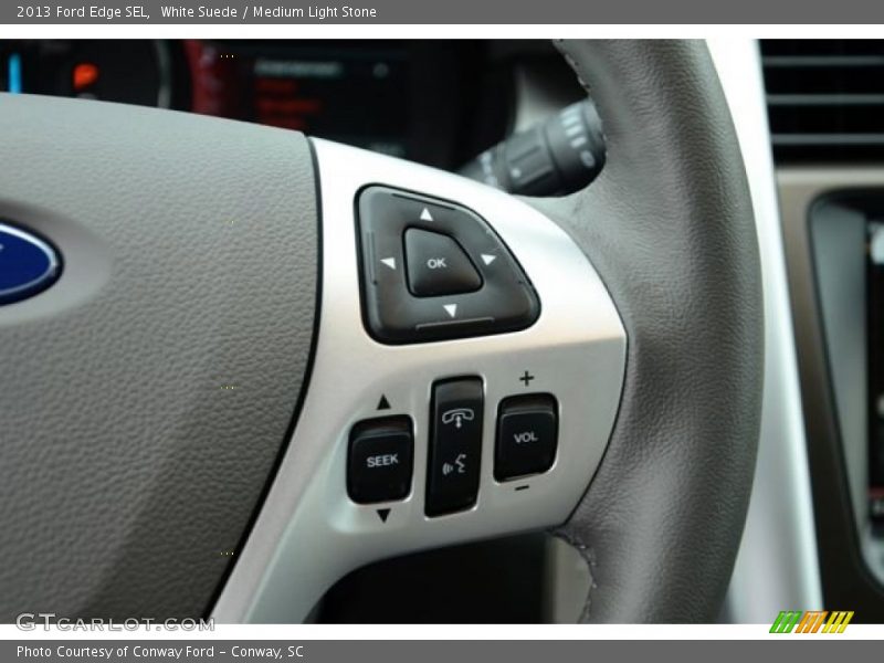 White Suede / Medium Light Stone 2013 Ford Edge SEL