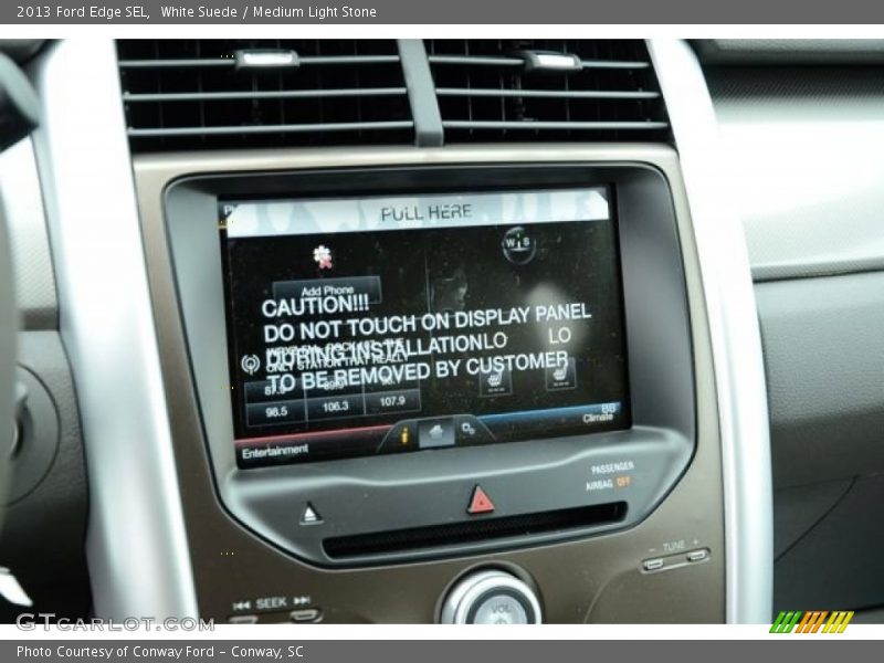 White Suede / Medium Light Stone 2013 Ford Edge SEL