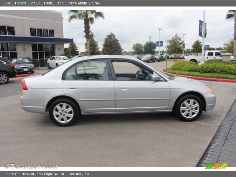 Satin Silver Metallic / Gray 2003 Honda Civic EX Sedan