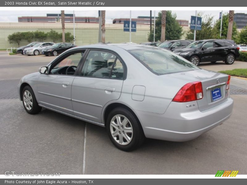 Satin Silver Metallic / Gray 2003 Honda Civic EX Sedan