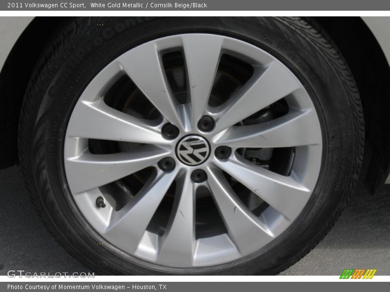 White Gold Metallic / Cornsilk Beige/Black 2011 Volkswagen CC Sport