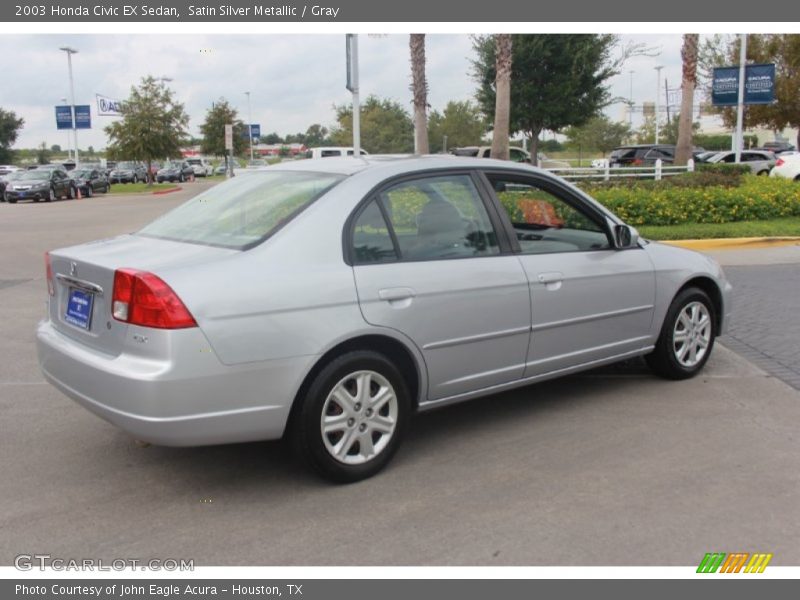 Satin Silver Metallic / Gray 2003 Honda Civic EX Sedan
