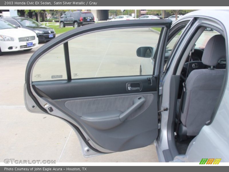Satin Silver Metallic / Gray 2003 Honda Civic EX Sedan
