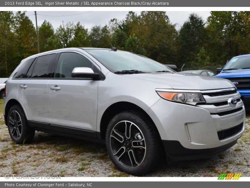 Ingot Silver Metallic / SEL Appearance Charcoal Black/Gray Alcantara 2013 Ford Edge SEL