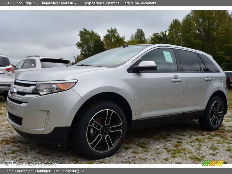 Ingot Silver Metallic / SEL Appearance Charcoal Black/Gray Alcantara 2013 Ford Edge SEL