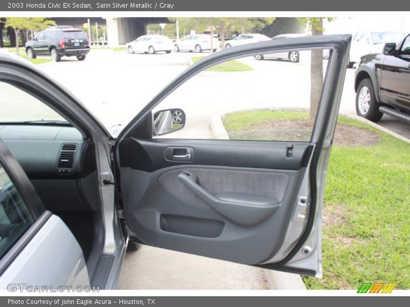 Satin Silver Metallic / Gray 2003 Honda Civic EX Sedan