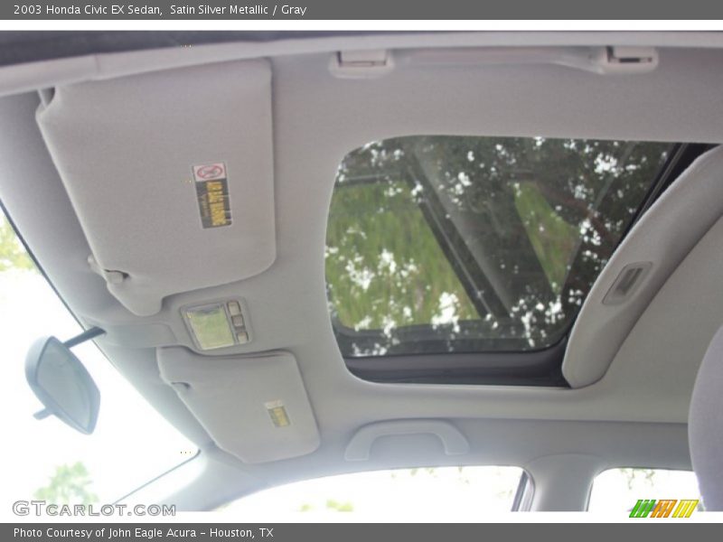 Satin Silver Metallic / Gray 2003 Honda Civic EX Sedan