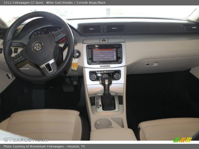 White Gold Metallic / Cornsilk Beige/Black 2011 Volkswagen CC Sport