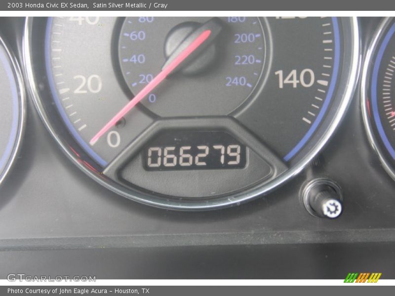 Satin Silver Metallic / Gray 2003 Honda Civic EX Sedan