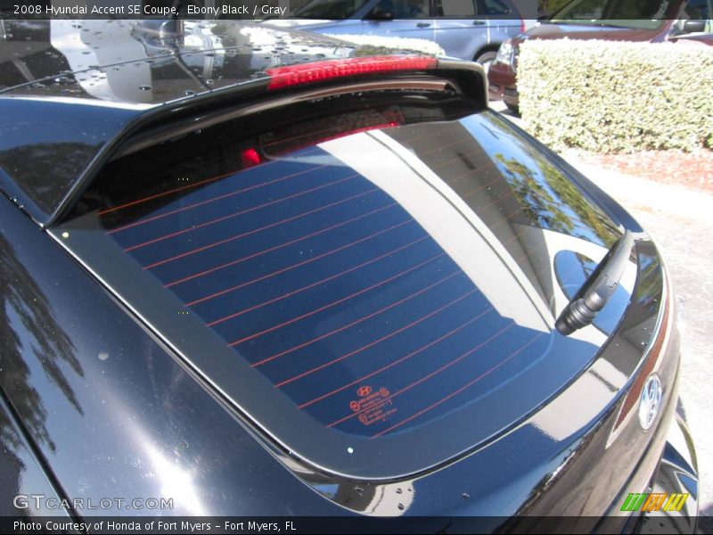 Ebony Black / Gray 2008 Hyundai Accent SE Coupe