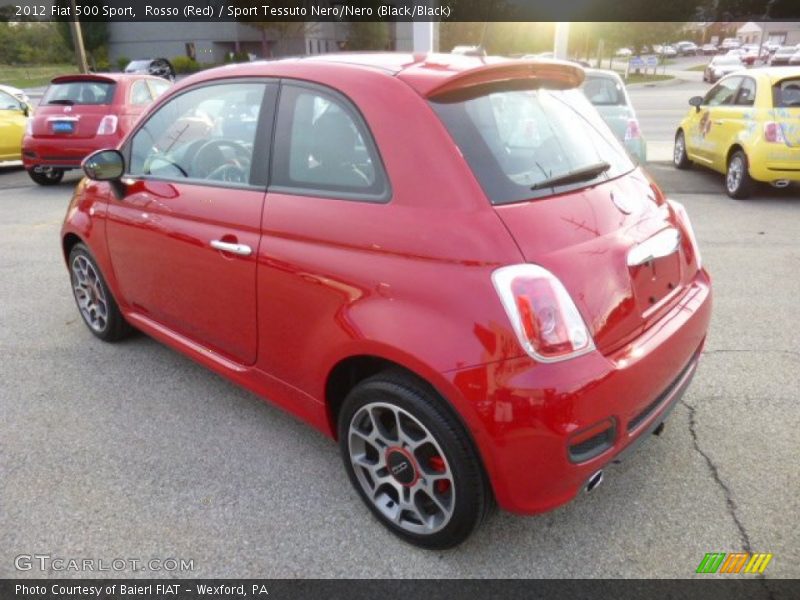 Rosso (Red) / Sport Tessuto Nero/Nero (Black/Black) 2012 Fiat 500 Sport