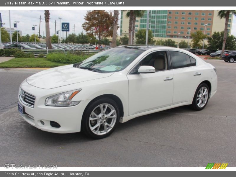 Winter Frost White / Cafe Latte 2012 Nissan Maxima 3.5 SV Premium