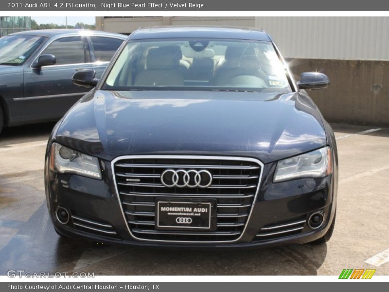 Night Blue Pearl Effect / Velvet Beige 2011 Audi A8 L 4.2 FSI quattro
